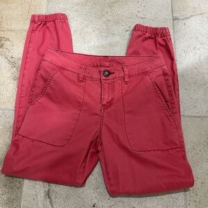 CAbi Nantucket Coral Skinny Jogger Chino Hutton Pants Size 4